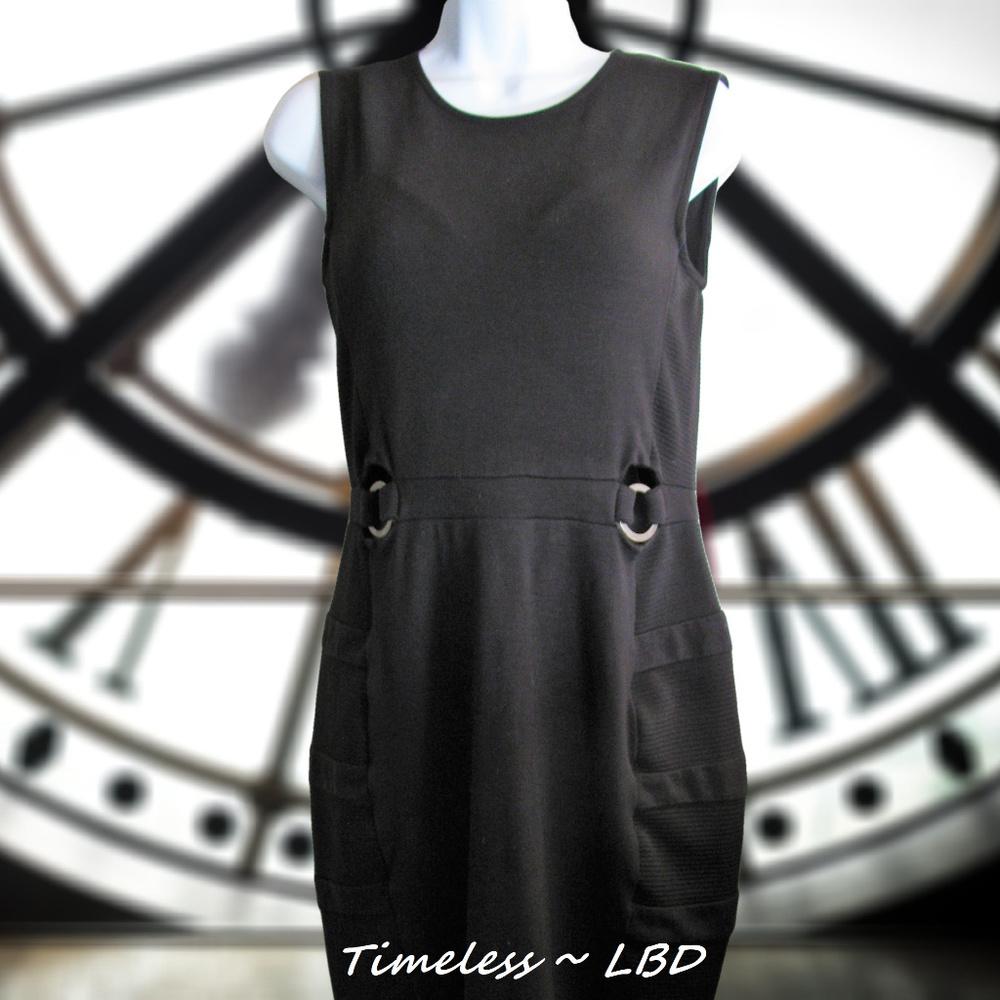 FRENCH CONNECTION LBD SZ 6 US Black SCUBA Dress